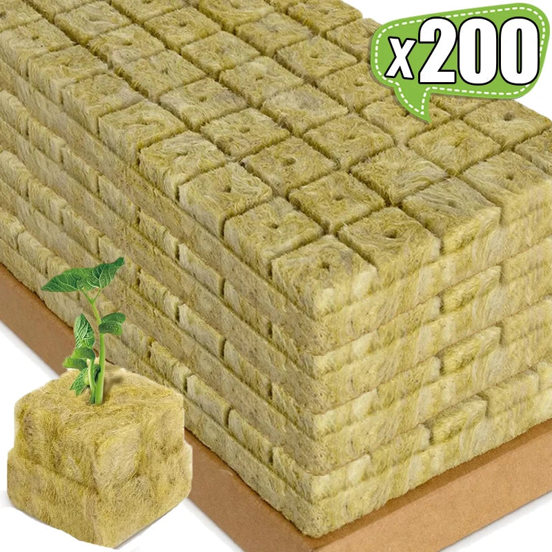 500/50Pcs Planting Cubes Sponge Wool Starter Plugs Hydroponic Grow Media Cubes Seedling Grow Block Greenhouse Garden Supplies