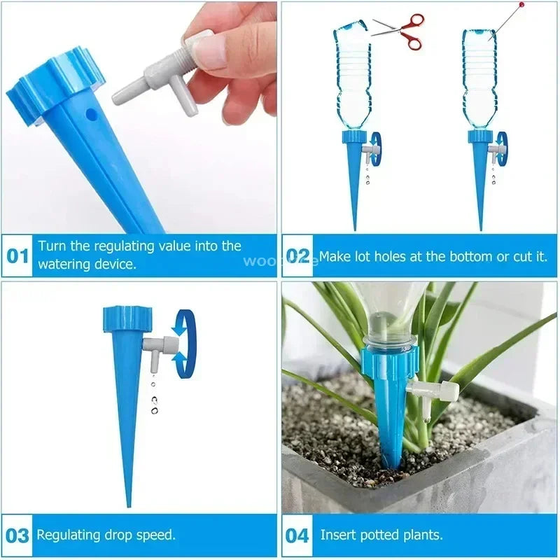 Automatic Watering Drip Plants Irrigation Drip Droppers Garden Watering System Plant Self Watering Kits Insert Water Devices