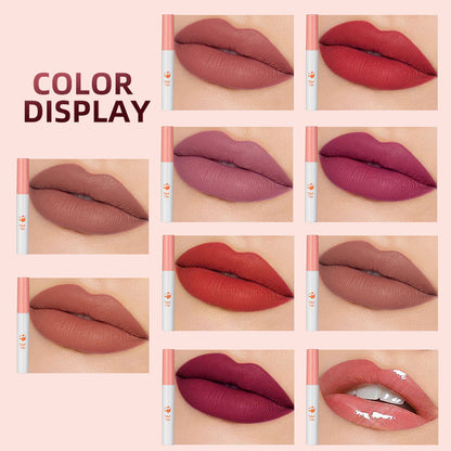 10 PCS Lana Del Rey Lipstick Matte Non Stick Cup Lip Gloss Smoke Pipe Lip Gloss Set Velvet Liquid Lipstick European Makeup