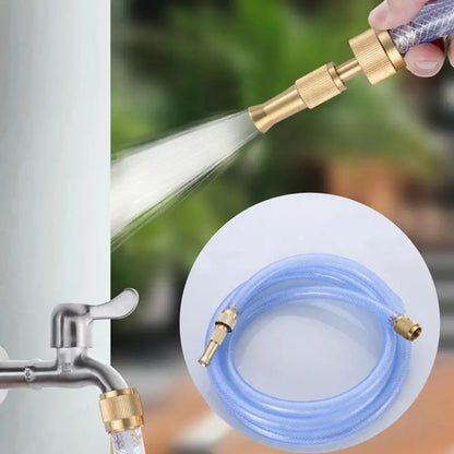 Garden Hose Nozzle Water Hose Nozzle Garden Nozzle Adjustable Outdoor Hose Nozzle Brass Faucet Adapter Spray Nozzle For Watering