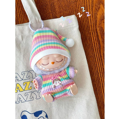 labubu clothes 17cm Mini Plush Doll'S Clothes Outfit Labubu Idol Dolls Sitting Party labubu v2 pajamas cute lovely doll clothes