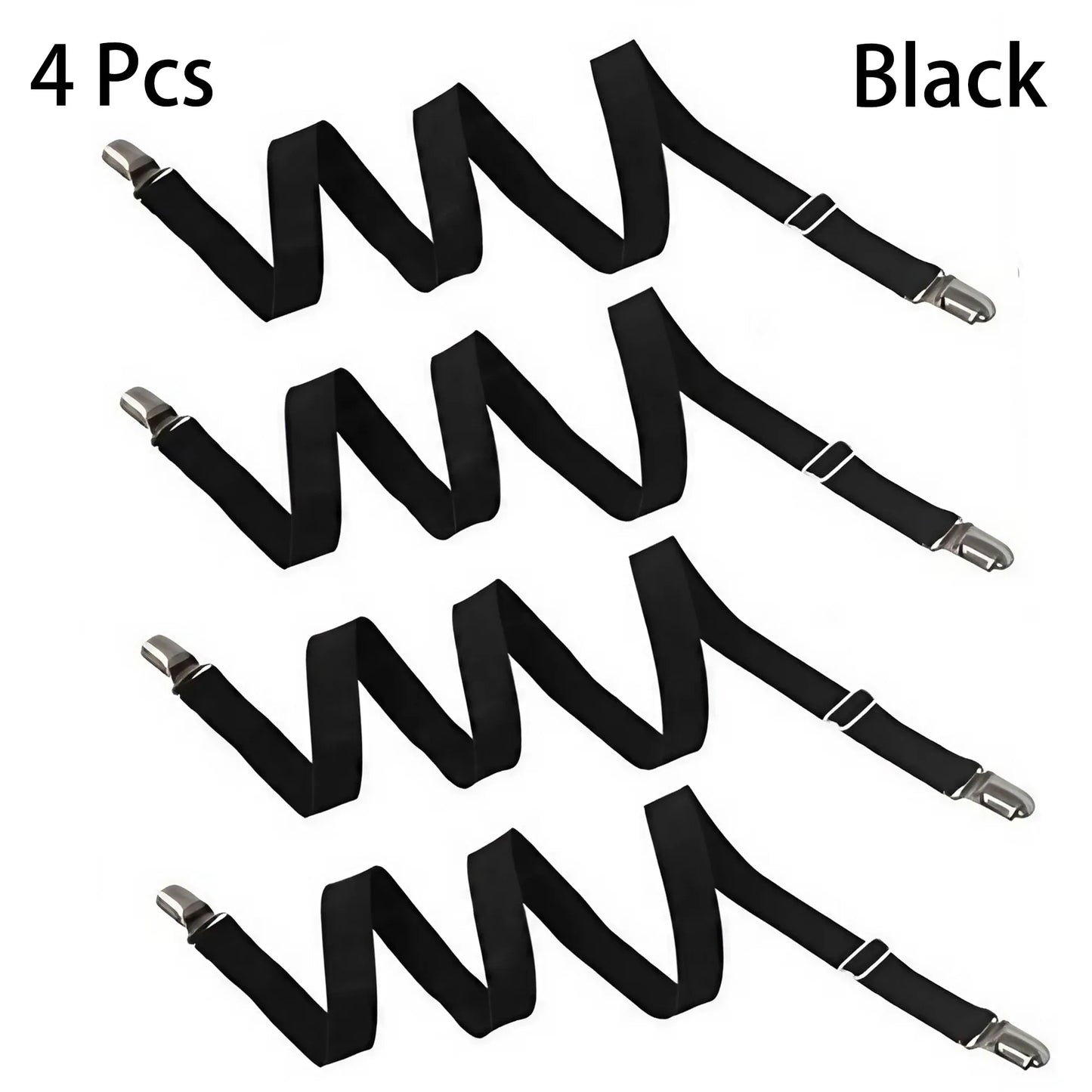 STONEGO 4PCS Double Clip Sheet Fasteners - Versatile Sheet Clips for Bed Sheets and Sofa Covers with Non-slip Adjustment