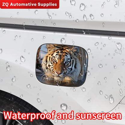 Car Cool Tiger Stickers Car Fuel Tank Cap Sticker Decoration Trim Cover Waterproof Sunscreen Vinyl Decal Exterior Accessories