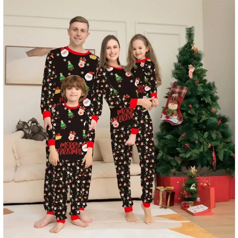 2024 Christmas Pajamas Family Set Red Green Mother Kids Adult Baby Xmas Family Matching Outfits Family Christmas Pajamas Clothes