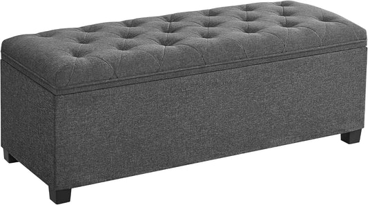 Storage Ottoman Bench, Foot Rest with Legs,   End of Bed Bench, Storage Chest, Load up to 660 lb, for Living Room, Bedroom