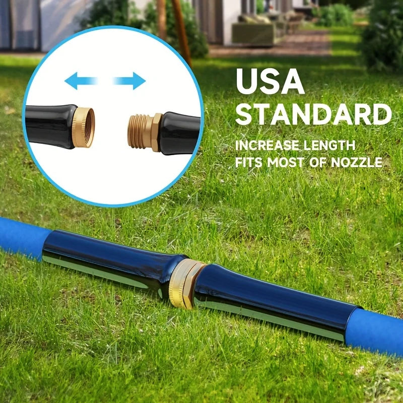 Flexible Garden Hose:Solid Brass Connector,Durable No Kink,Suitable for Lawn Car Pet Cleaning