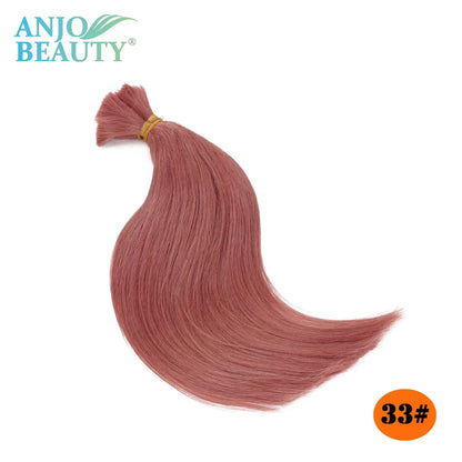 100% Real Human Hair Bulk Blonde no Weft Honey Hair Bulks Vietnamese Virgin Hair Straight Weaving Hair for Braiding