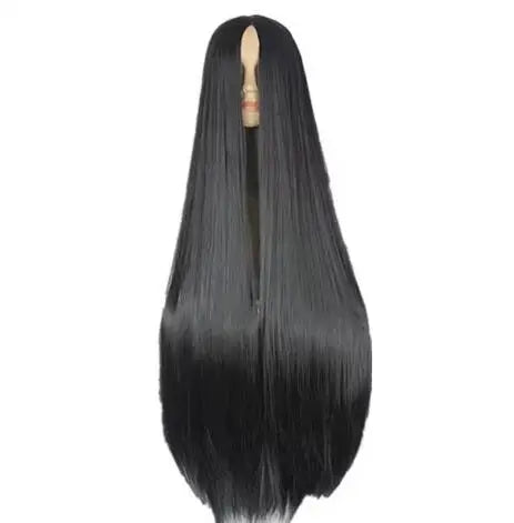 White Wig 100CM/40 Inches Synthetic Heat Resistant Fiber Long Halloween Costume Cos-play Carnival Straight Salon Hair