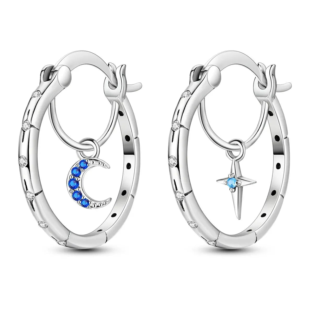 MULA 1PC Hoop Earrings Silver Plated Women Fashion Jewelry Gift For Party Anniversary