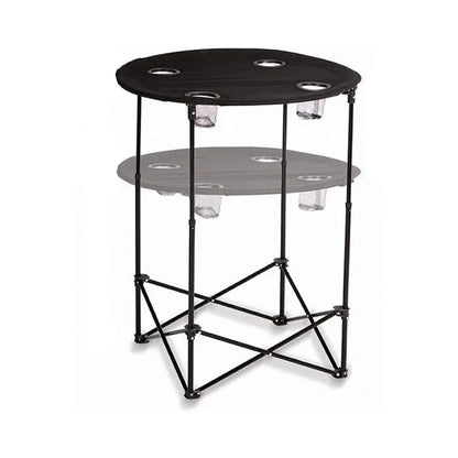 Camping table Adjustable folding round table Travel camping picnic barbecue folding table