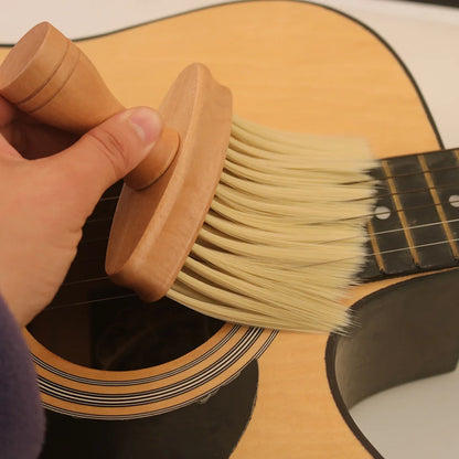 Guitar Piano Drum Ukulele Universal Wooden Brush for Musical Instrument All Purpose Cleaner Tool Cleaning Fretboard Supply