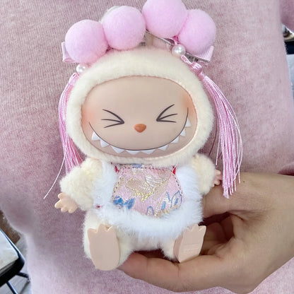 15cm Labubu Idol Dolls Clothes Beautiful Kimono New Year Xmas Accessories Korea Kpop Exo Clothing Hoodie Plush Doll'S Clothes