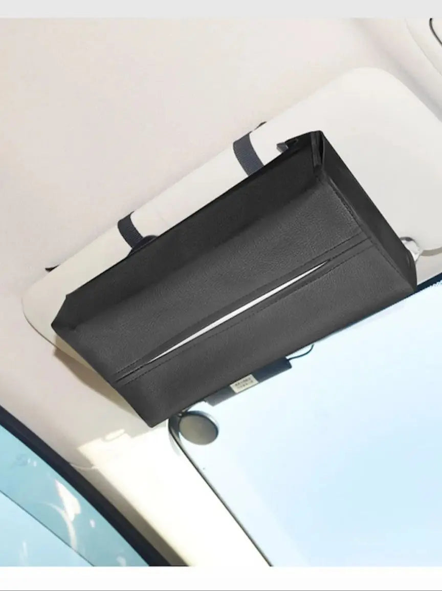 Leather Car Armrest Tissue Box Auto Holder Removable Paper Napkin Box Organizer