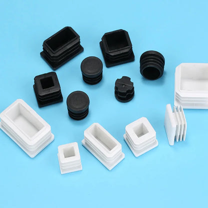 Plastic Rectangle Blanking End Caps Tube Pipe Inserts Plug Square Inner Plug 15x15mm 20x30mm Table Chair Furniture Foot Cover