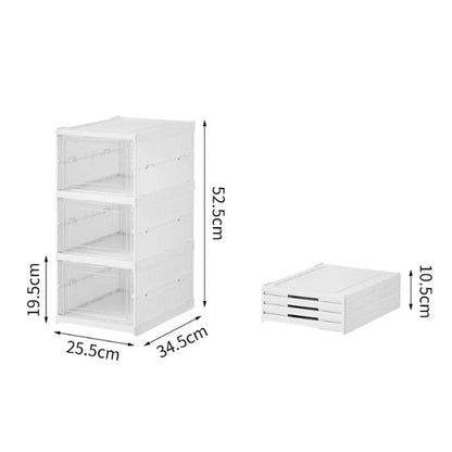 3/6 Layers Shoe Organizers Rack Shelf Foldable Shoes Box Thickened Plastic Sneaker Shoe Storage Box Dustproof Stackable Cabinet