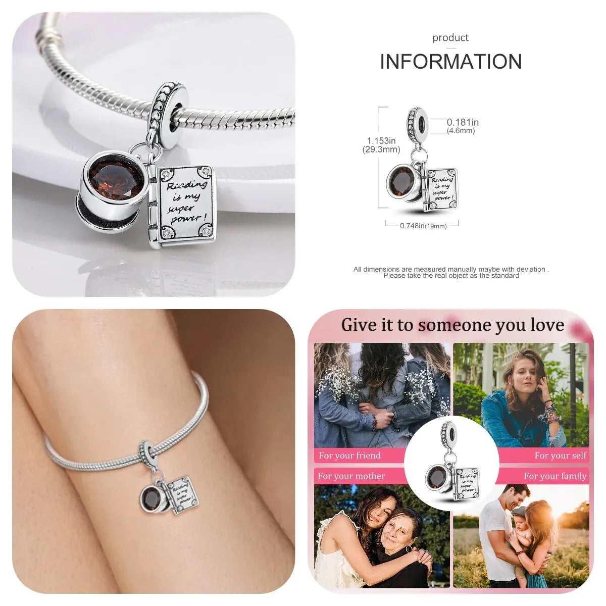 MULA 1PC Coffee Pet Moon Star Silver Plated Pendant Fit Original Snake Chain Charm Bracelet DIY Women Jewelry Gift