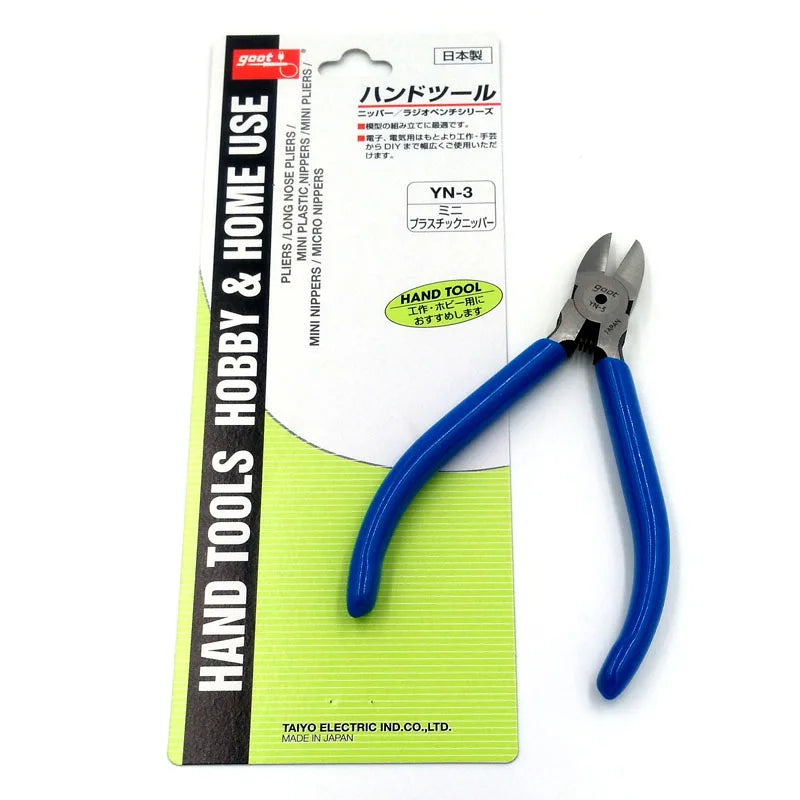 Japan GOOT Mini Pliers Diagonal Cutter Long Nose Nippers for Home Use Hobby Hand Tools Cutting Plastic Soft Wire Bending Holding