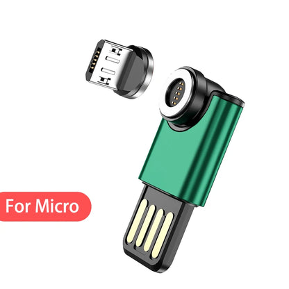 Melonboy 5Pin 540 Rotation Mini Magnetic Charger Usb Adapter Fast Charging Type C Micro Usb Charger for Samsung Huawei Xiaomi