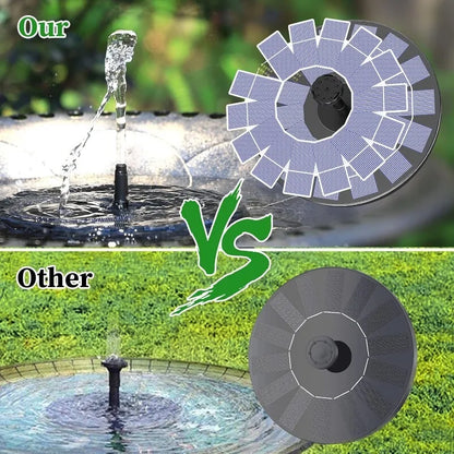 1W/1.5W/2.5W Outdoor Solar Fountain Suitable for Garden Pond Solar Fountain Pump Kit with 6 Nozzles for Garden Decoration