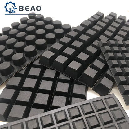 Rubber Feet Self-adhesive Furniture Pads Protectors Shock Absorber Feet Pad Vibration Absorption Rubber Anti-shock Round/Square