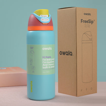 Owala Stainless Steel Insulated Water Bottle, BPA-Free with Straw, Perfect for Travel, available in 24Oz/32Oz.