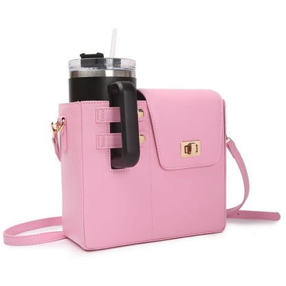 Outdoor Purse Cup Holder Bag for Stanley, Crossbody Water Bottle Bags,Crossbody Water Bottle Bag for Most Water Bottles