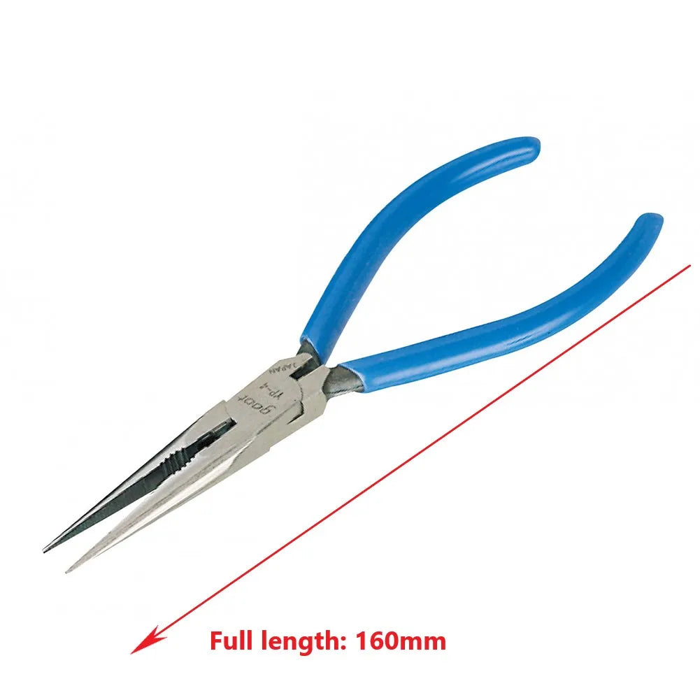 Japan GOOT Mini Pliers Diagonal Cutter Long Nose Nippers for Home Use Hobby Hand Tools Cutting Plastic Soft Wire Bending Holding