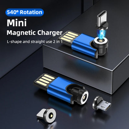 540° degree rotating Mini USB C Magnetic Adapter for iPhone Huawei Xiaomi Samsung  Magnetic Cable Fast Charging Magnet Charger