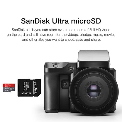 Sandisk Ultra A1 Micro SD Card 128GB Class 10 Flash TF Card 128GB Memory Card 128gb memoria disk for samrtphone + SD Adapter