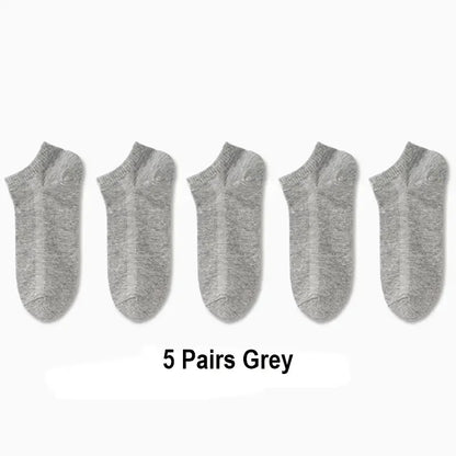 5/10/20/30 Pairs Women/Men Boat Socks Invisible Low Cut Silicone Summer No-show Ankle Socks Solid Color Casual Breathable