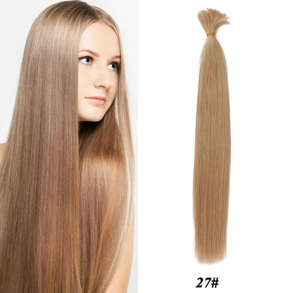 100% Real Human Hair Bulk Blonde no Weft Honey Hair Bulks Vietnamese Virgin Hair Straight Weaving Hair for Braiding