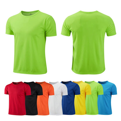 Multicolor Quick Dry Short Sleeve Sport T Shirt Gym Jerseys Fitness Shirt Trainer Running T-Shirt Men's Breathable Sportswear