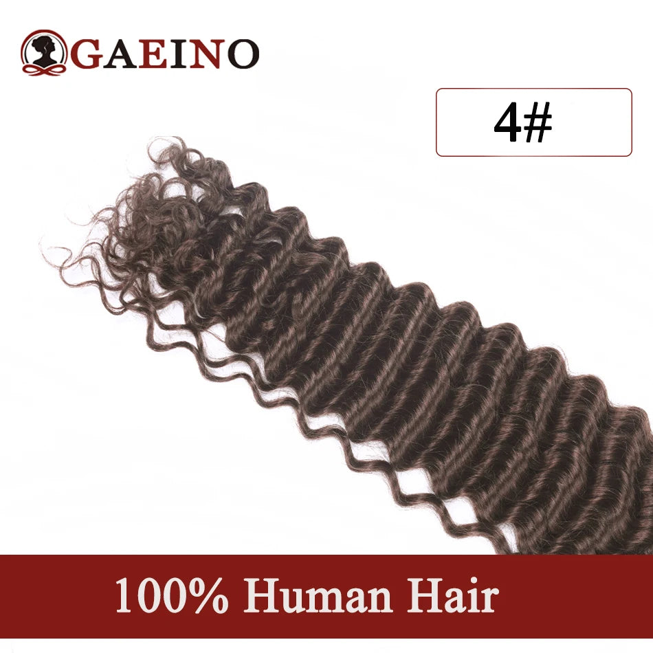 Deep Wave Bulk Hair Human Hair Braiding Color Natural Black No Weft Bulk Human Hair For Braiding Extensions Salon Quality 14-28"