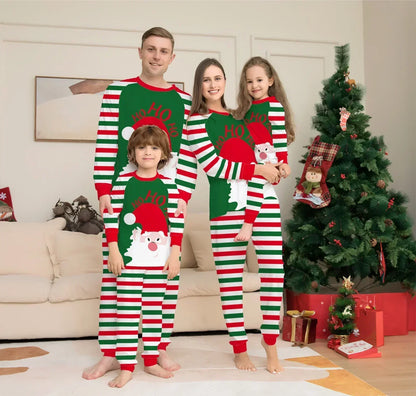 2024 Christmas Pajamas Family Set Red Green Mother Kids Adult Baby Xmas Family Matching Outfits Family Christmas Pajamas Clothes