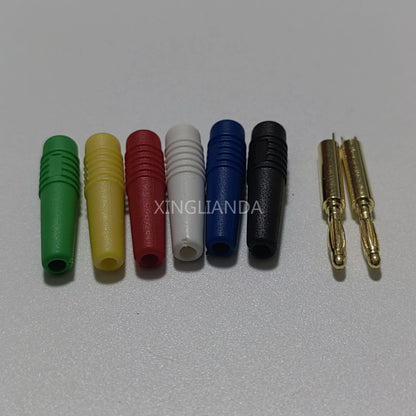 5PCS Low Frequency 2mm Pure Copper Banana Plug with Integration Type and Lantern Head for Power Supply Output plug