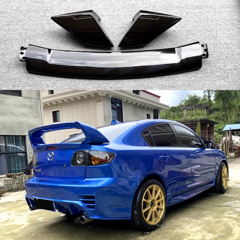 For Mazda 3 ABS FD2 Spoiler 2006 2007 2008 2009 2010 2011 2012 2013  Three Parts Mazda 3 Car Boot Cover Rear Wing