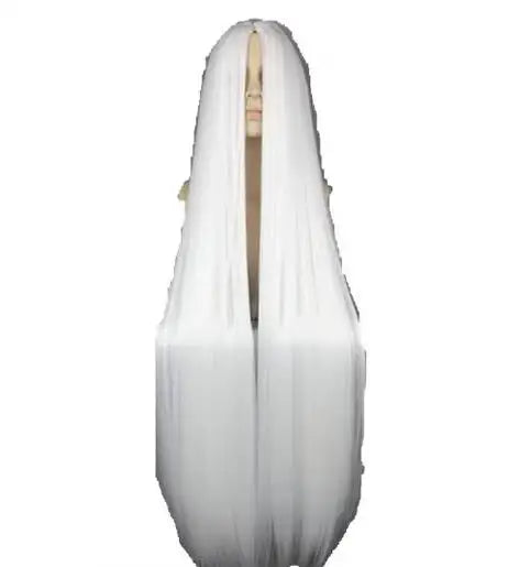 White Wig 100CM/40 Inches Synthetic Heat Resistant Fiber Long Halloween Costume Cos-play Carnival Straight Salon Hair