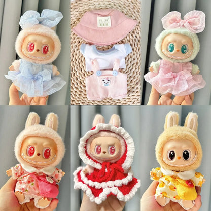 Plush Doll'S Clothes Outfit Accessories For Korea Kpop Exo Labubu V1 V2 Idol Dolls Sitting Party Fashion Skirt Clothing Gift