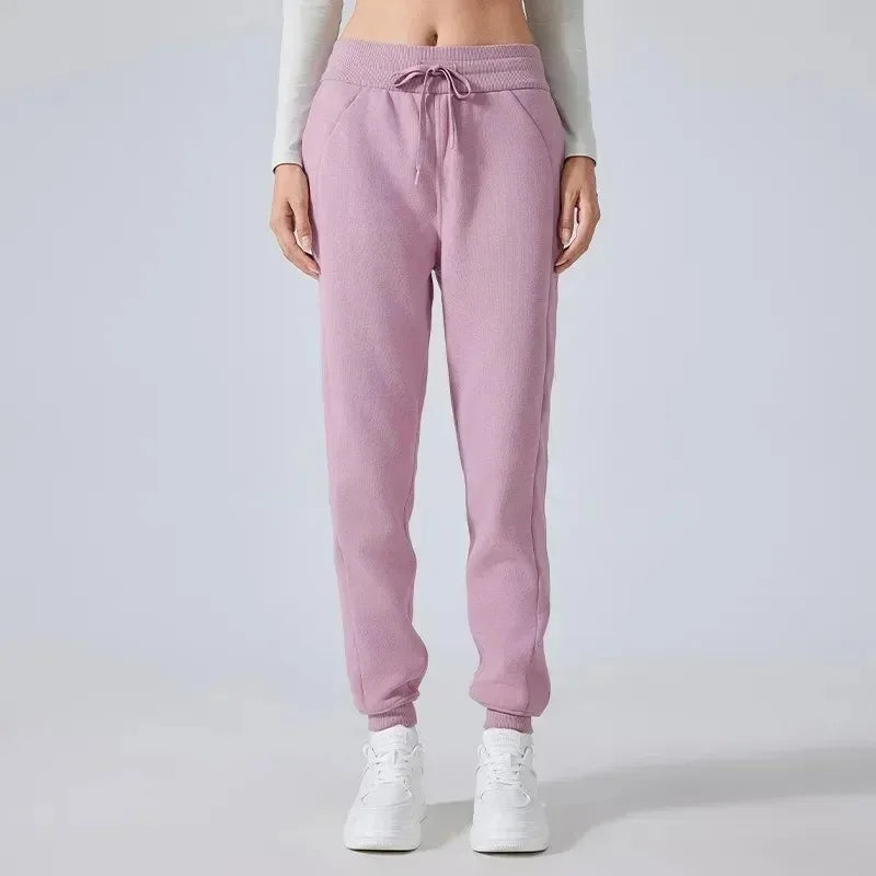 2025 New Model Sweatpants Yoga Clothing Autumn and Winter Women Fitness Exercise Cotton Blend Jogger Sweatpants Ms.High Waist