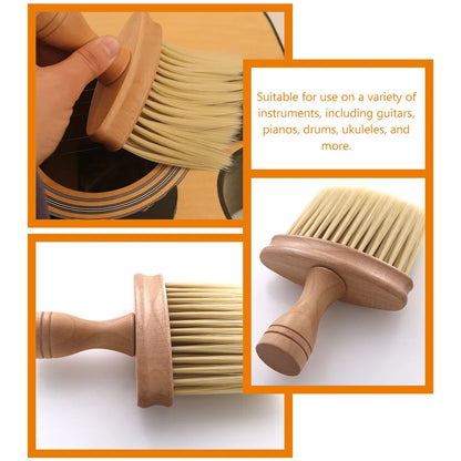 Musical Instrument Cleaning Brush Guitar Piano Drum Ukulele Universal Wooden Tool for Part Cleaner Supply Accessory Instruments