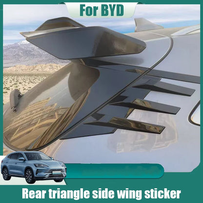 For BYD Sealion 6 Seal U Song Plus DM-i EV 2020 2024 Rear window Rear triangle side wing sticker decorative frame Exterior