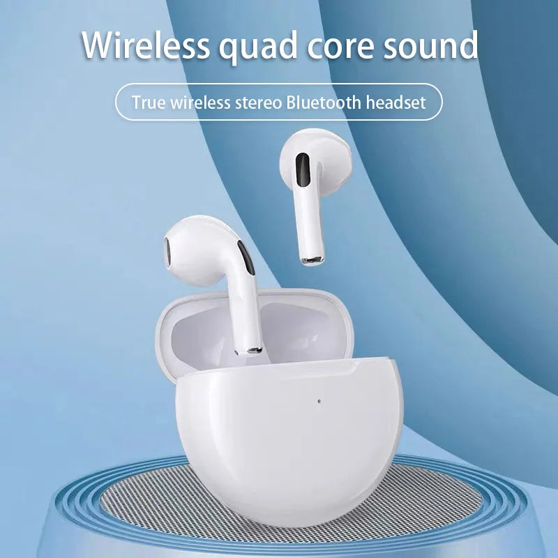 Original Air Pro 6 TWS Wireless Bluetooth Earphones In Ear Earbuds with Mic Noise Cancelling Headset For Apple iPhone Headphones