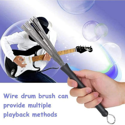 Professional Wire Drum Brushes Telescopic Percussion Cleaning Tool Portable Jazz Musical Retractable Sticks Scalable Steel Wire