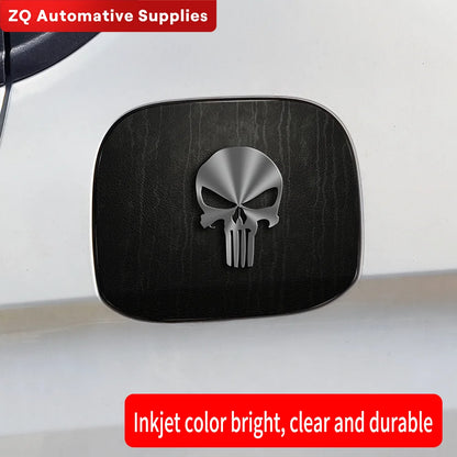 Punisher Skull Blood Car Pull Fuel Tank Stickers Funny Car Waterproof Sunscreen Stickers Pull Fuel Decal Exterior Accessories