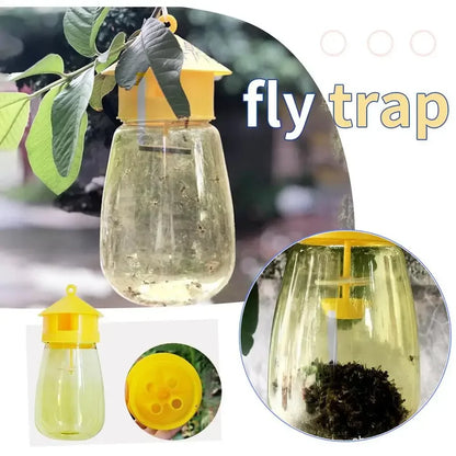 Fruit Fly Trap Killer Yellow Plastic Drosophila Trap Anti Fly Fruit Fly killer Catcher Orchard Insect Trap Pest Control Products