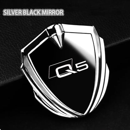 For Audi Q5 FY 8r Key Case Key Cover headlights carplay Car Body Metal Shield Decorative Sticker Modification Badge Accessories