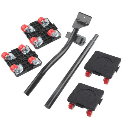 New 6Pwcs Professional Furniture Mover Tool Set Heavy Stuffs Transport Lifter Wheeled Mover Roller with Wheel Bar Moving