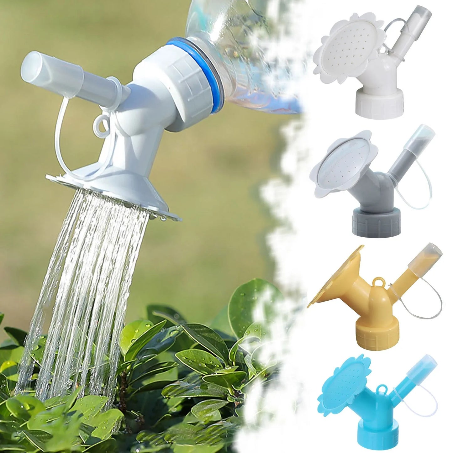 Bottle Cap Sprinkler Flower Waterers Dual Head Bottle Watering Spout Watering Can Sprinkler Head Watering Supplies