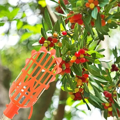 1pc High-Altitude Fruit Picker Loquat Bayberry Plastic Garden Fruit Picking Tool Harvester Catcher For Hand Peach, Plum, Jujube,