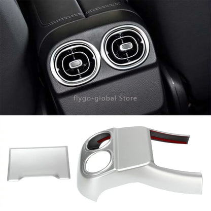 Car Chrome ABS Rear Air Vent Outlet Cover Trim for Mercedes-Benz C-Class W206 C260 2022 Interior Accessories